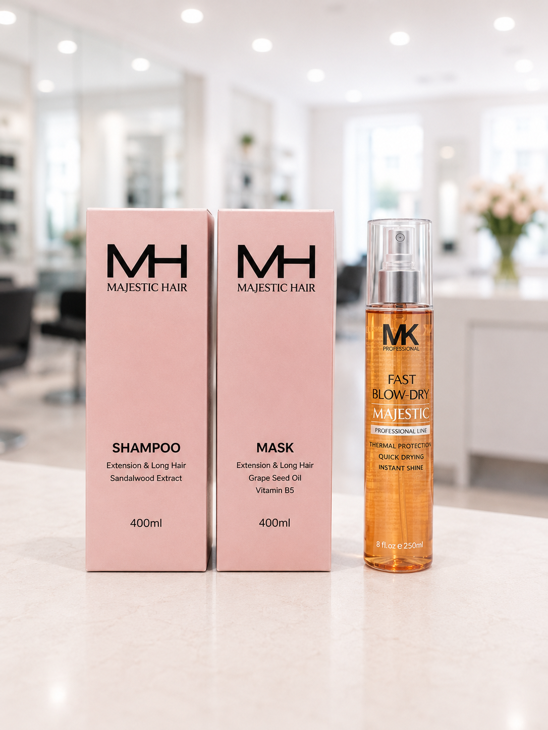 Zestaw: Szampon, Maska i Fast Blow Dry